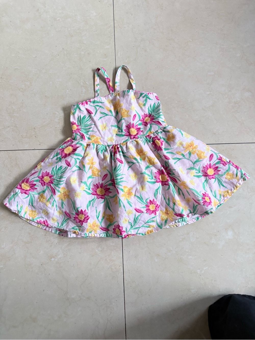 Haute Hippie Pink Floral Sundress with Yellow Accents